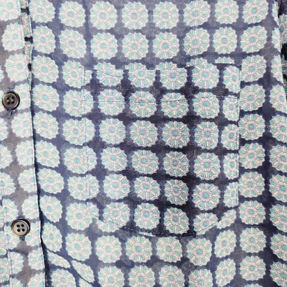 Scooter Brown Big Girls Sz 14 Shirt Button Up Roll Tab Sleeves Lace Details VGC